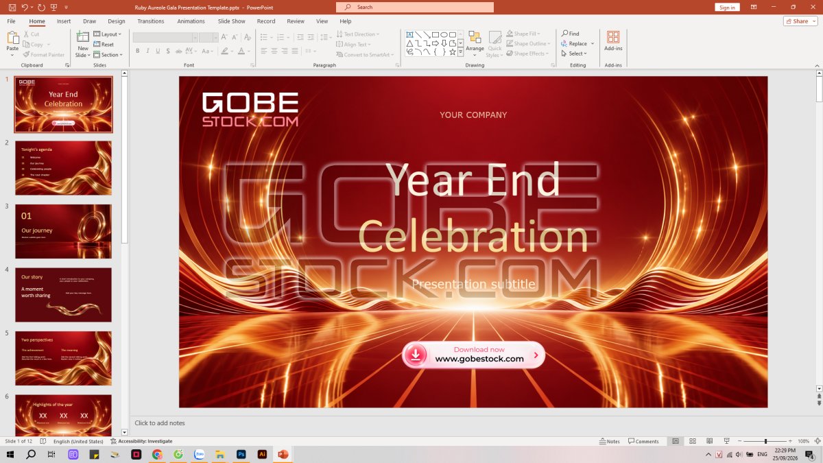 Ruby Aureole Gala Presentation Template