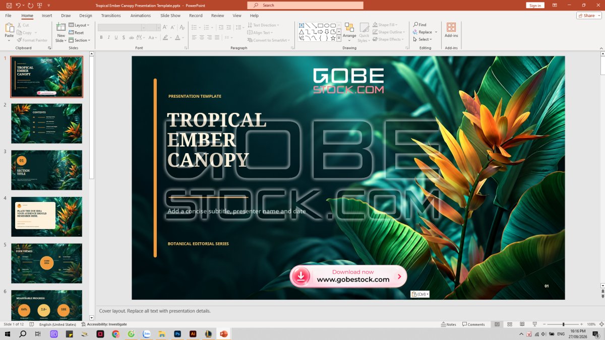 Tropical Ember Canopy Presentation Template