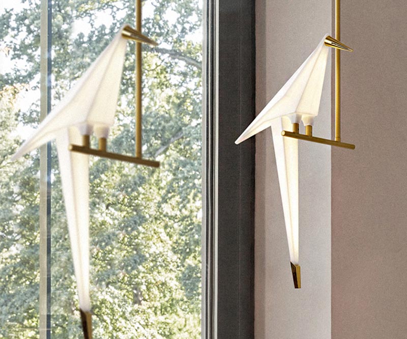 đèn thả trang trí hình con chim