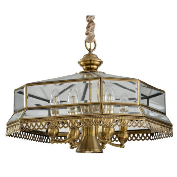 Đèn Chùm Đồng Kiểu Pháp Cổ Điển Venus 100018-07 7 tay bóng nến