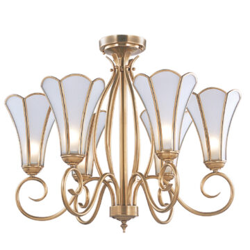 Đèn Chùm Đồng Kiểu Pháp Cổ Điển Venus 100034-06 6 tay bóng nến