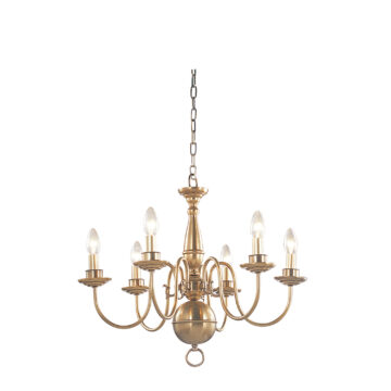 Đèn Chùm Đồng Kiểu Pháp Cổ Điển Venus 100063-06 6 tay bóng nến