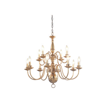 Đèn Chùm Đồng Kiểu Pháp Cổ Điển Venus 100063-12 12 tay bóng nến