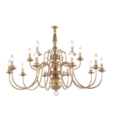 Đèn Chùm Đồng Kiểu Pháp Cổ Điển Venus 100063-15 15 tay bóng nến