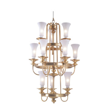 Đèn Chùm Đồng Kiểu Pháp Cổ Điển Venus 100088-12B 12 tay bóng nến