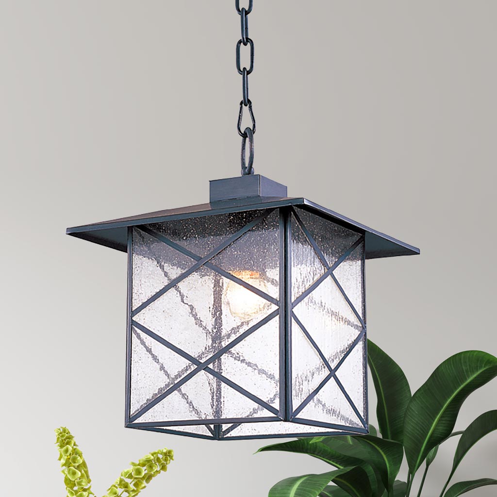 Đèn thả sắt thép hình vuông treo trang trí mái hiên Venus 100091-01 Đèn thả sắt thép hình vuông treo trang trí mái hiên Venus 100091-01