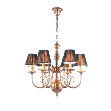 Đèn Chùm Đồng Kiểu Pháp Cổ Điển Venus 100144-06 6 tay bóng nến