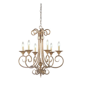 Đèn Chùm Đồng Kiểu Pháp Cổ Điển Venus 100145-06 6 tay bóng nến