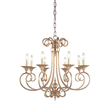 Đèn Chùm Đồng Kiểu Pháp Cổ Điển Venus 100145-08 8 tay bóng nến