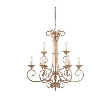 Đèn Chùm Đồng Kiểu Pháp Cổ Điển Venus 100145-09 9 tay bóng nến