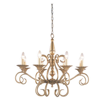 Đèn Chùm Đồng Kiểu Pháp Cổ Điển Venus 100147-08 8 tay bóng nến