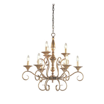 Đèn Chùm Đồng Kiểu Pháp Cổ Điển Venus 100147-09 9 tay bóng nến