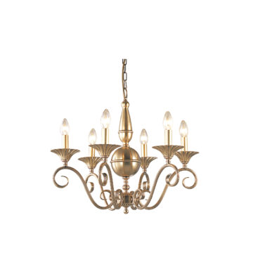 Đèn Chùm Đồng Kiểu Pháp Cổ Điển Venus 100148-06 6 tay bóng nến
