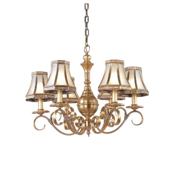 Đèn Chùm Đồng Kiểu Pháp Cổ Điển Venus 100153-06 6 tay bóng nến