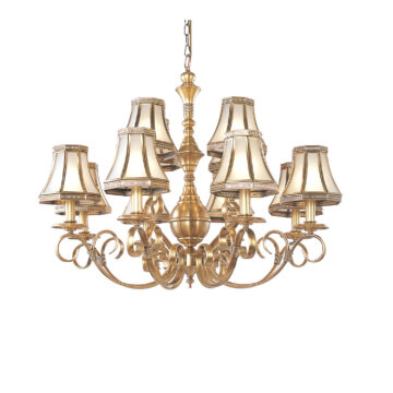 Đèn Chùm Đồng Kiểu Pháp Cổ Điển Venus 100153-12 12 tay bóng nến