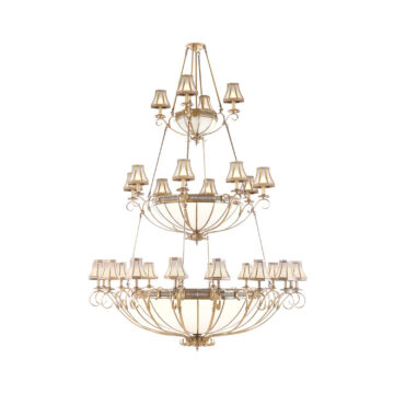 Đèn Chùm Đồng Kiểu Pháp Cổ Điển Venus 100153-42 42 tay bóng nến