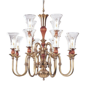 Đèn Chùm Đồng Kiểu Pháp Cổ Điển Venus 100164-12 12 tay bóng nến