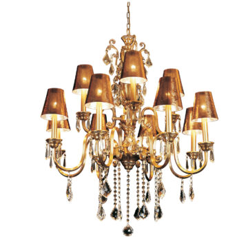 Đèn Chùm Đồng Kiểu Pháp Cổ Điển Venus 100165-12 12 tay bóng nến