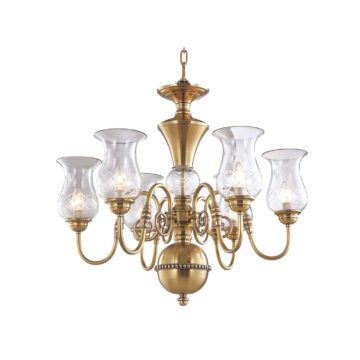 Đèn Chùm Đồng Kiểu Pháp Cổ Điển Venus 100174-06 6 tay bóng nến