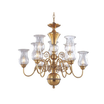 Đèn Chùm Đồng Kiểu Pháp Cổ Điển Venus 100174-09 9 tay bóng nến