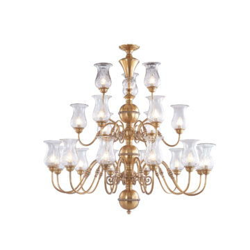 Đèn Chùm Đồng Kiểu Pháp Cổ Điển Venus 100174-21 21 tay bóng nến