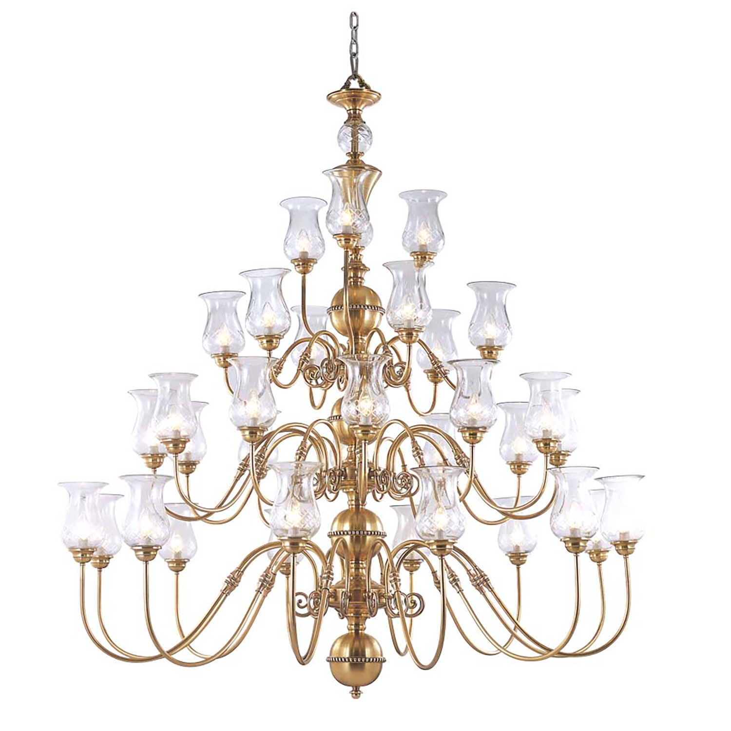 Đèn Chùm Đồng Kiểu Pháp Cổ Điển Venus 100174-33 33 tay bóng nến Đèn Chùm Đồng Kiểu Pháp Cổ Điển Venus 100174-33 33 tay bóng nến