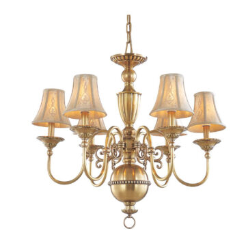Đèn Chùm Đồng Kiểu Châu Âu Cổ Điển Venus 100179-06 6 tay bóng nến