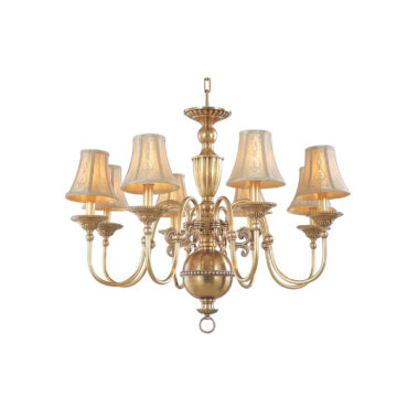 Đèn Chùm Đồng Kiểu Châu Âu Cổ Điển Venus 100179-08 8 tay bóng nến