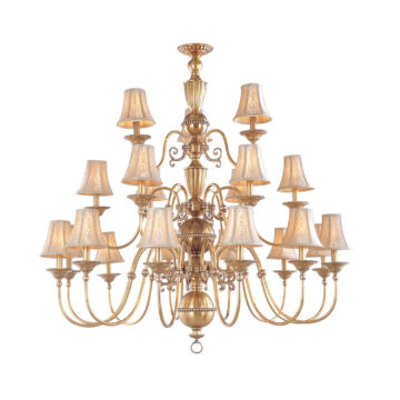 Đèn Chùm Đồng Kiểu Châu Âu Cổ Điển Venus 100179-21 21 tay bóng nến