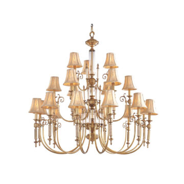 Đèn Chùm Đồng Kiểu Châu Âu Cổ Điển Venus 100180-21 21 tay bóng nến