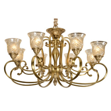Đèn Chùm Đồng Kiểu Châu Âu Cổ Điển Venus 100239-08 8 tay bóng nến