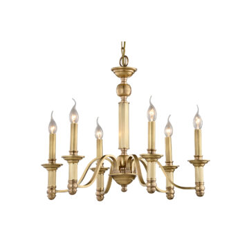 Đèn Chùm Đồng Kiểu Italia Cổ điển Venus 100242-06 6 tay bóng nến