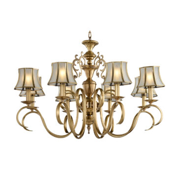 Đèn Chùm Đồng Kiểu Italia Cổ điển Venus 100252-08 8 tay bóng nến
