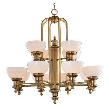 Đèn Chùm Đồng Cao Cấp Venus 100260-8+4 12 tay bóng nến