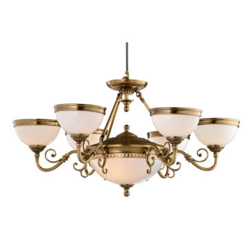 Đèn Chùm Đồng Kiểu Italia Cổ điển Venus 100267-09 9 tay bóng nến