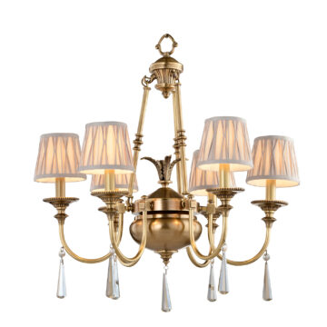 Đèn Chùm Đồng Kiểu Italia Cổ điển Venus 100269-06 6 tay bóng nến