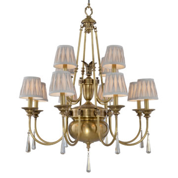 Đèn Chùm Đồng Kiểu Italia Cổ điển Venus 100269-12 12 tay bóng nến