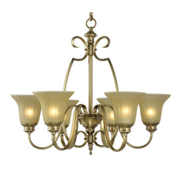 Đèn Chùm Đồng Kiểu Italia Cổ điển Venus 100275-06 6 tay bóng nến