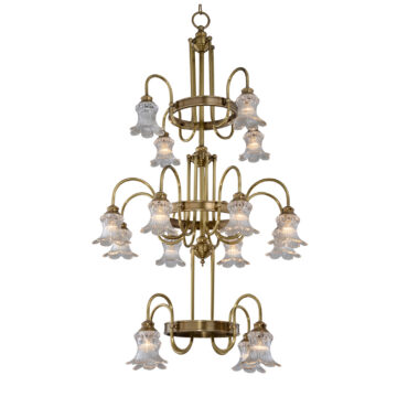 Đèn Chùm Đồng Kiểu Italia Cổ điển Venus 100279-16 16 tay bóng nến