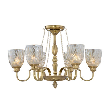 Đèn Chùm Đồng Kiểu Italia Cổ điển Venus 100280-06 6 tay bóng nến