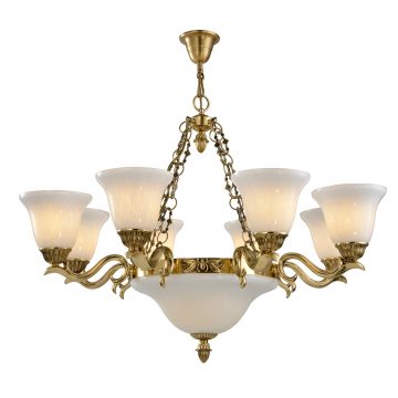 Đèn Chùm Đồng Cao Cấp Venus 100290-8+4 12 tay bóng nến