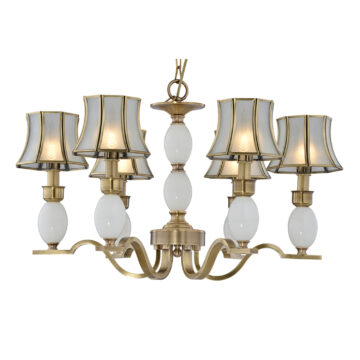 Đèn Chùm Đồng Kiểu Italia Cổ điển Venus 100296-06 6 tay bóng nến
