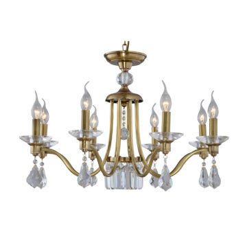 Đèn Chùm Đồng Kiểu Italia Cổ điển Venus 100297-08 8 tay bóng nến