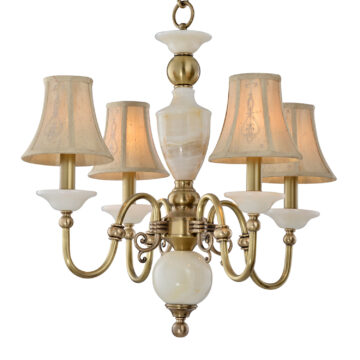 Đèn Chùm Đồng Kiểu Italia Cổ điển Venus 100299-04 4 tay bóng nến