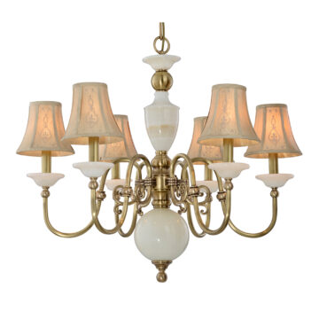 Đèn Chùm Đồng Kiểu Italia Cổ điển Venus 100299-06 6 tay bóng nến