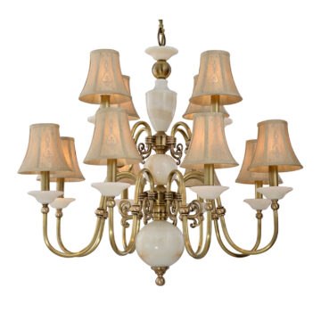 Đèn Chùm Đồng Kiểu Italia Cổ điển Venus 100299-12 12 tay bóng nến