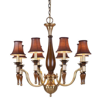 Đèn Chùm Đồng Kiểu Italia Cổ điển Venus 100301-08 8 tay bóng nến