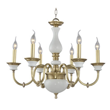 Đèn Chùm Đồng Kiểu Tân Cổ Điển Venus 100310-06B 6 tay bóng nến