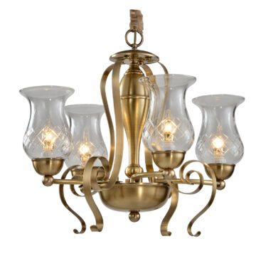 Đèn Chùm Đồng Kiểu Tân Cổ Điển Venus 100337-04 4 tay bóng nến