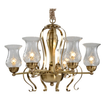 Đèn Chùm Đồng Kiểu Tân Cổ Điển Venus 100337-06 6 tay bóng nến